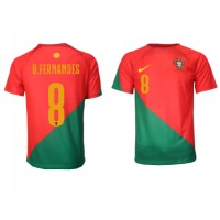 Portugal Bruno Fernandes #8 Replica Home Shirt World Cup 2022 Short Sleeve
